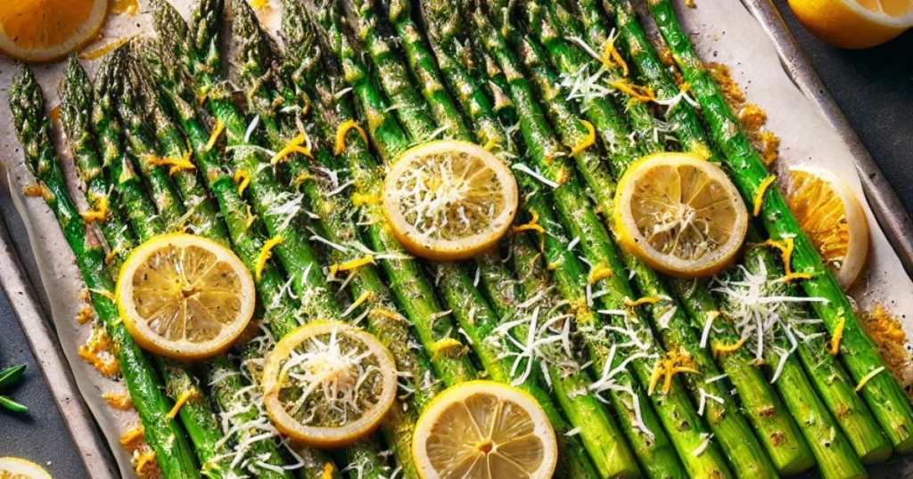 asparagi al forno con limone e Parmigiano