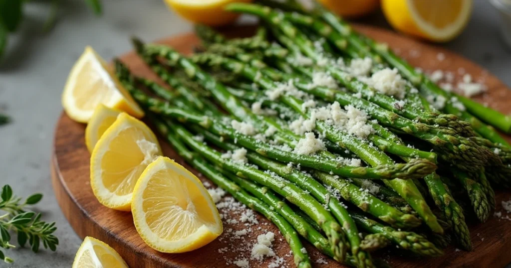 asparagi al forno con limone e Parmigiano