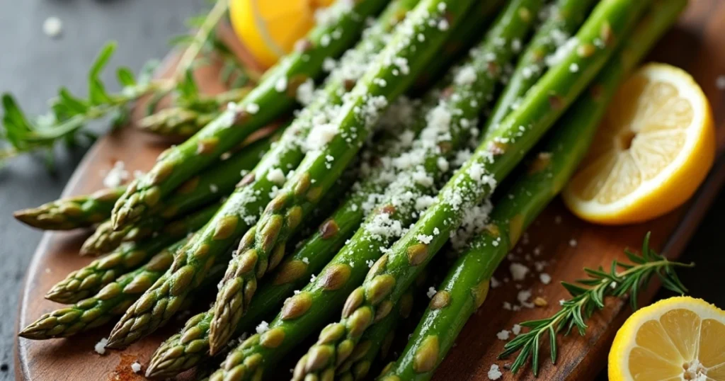 asparagi al forno con limone e Parmigiano